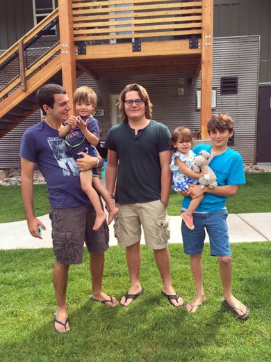 The boys with their cousins Matteo and Mila, my sister Tara’s children, in Aspen, July 2015, at the end of what they still call our West Coast extravaganza.