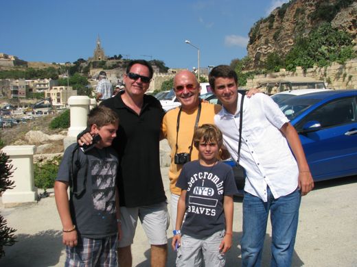 The boys with my uncle Giuseppe on Gozo, June 2011.