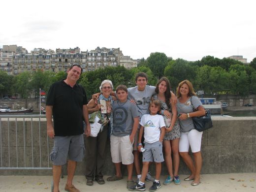 In Paris in the summer of 2011 with the boys, my mother and Daniela Piazzi.