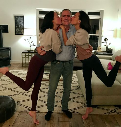 Kimberly and Cristen Chin, the Chin twins, with me in Woodstock, October 2018. My aunt Patti found them in Miami in 1993, when they were still teenagers, and brought them to Milan early the next year.