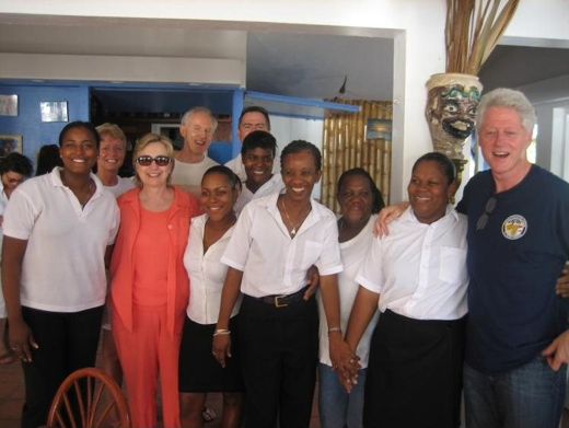 With the day staff.