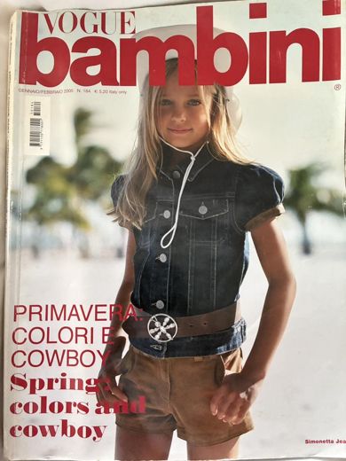 Vogue Bambini, January–February 2005. The whole shoot was done in Anguilla, photographed by Luciano Pergreffi, with the casting organised by Chantal.