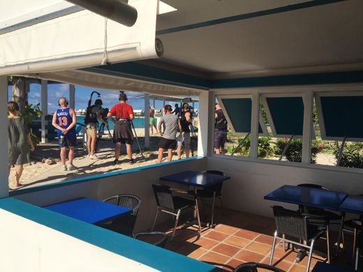 Ex on the Beach, the Swedish television show, filming at Johnny’s Beach Bar, January 2019.
