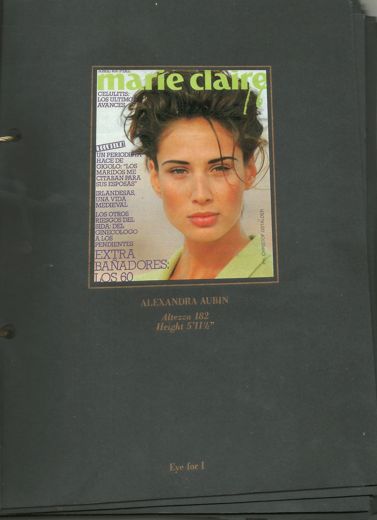 Alexandra Aubin on the cover of Marie Claire in Spain, photographed by Christof Gstalder.