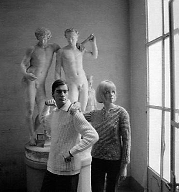 My father with Veruschka, 1962.