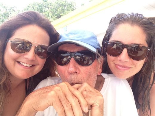 My father with Chantal and my sister Tara, 23 July 2014.