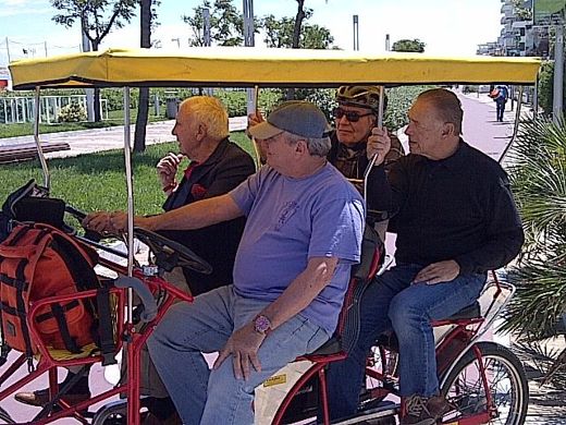My father in Riccione, about a year before he died, when his old friends Joey Hunter, Joseph Petrellas and Jimmy Kravitz came to say goodbye.