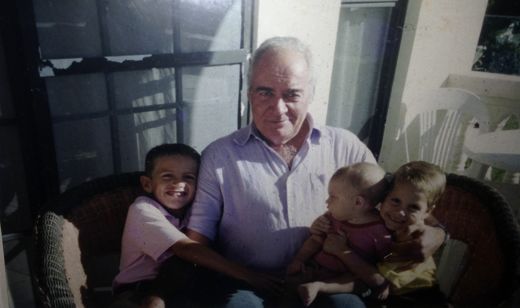 My father with the boys, 2001.