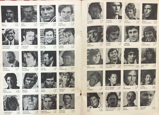 The men, Bill Kranz to Jacques Leroy. Georges Rosenberg, bottom left of the left-hand page, is the model with his hands round my father’s neck in the Venegono photograph.