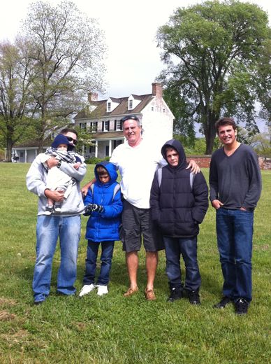 Visiting Hinchingham with the boys, April 2012.
