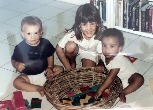 Chantal’s much younger sister Juliet with her nephews, Johnny and Vidal Permuy. Anguilla, 1997.