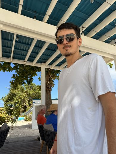 Alessandro at the newly opened Karaya on the old Trattoria deck, 20 November 2025.