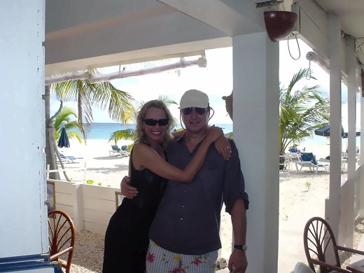 Kim Charlton at Trattoria in 2004, with her second husband.