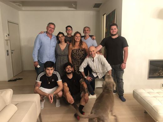 Milan, July 2019: Chantal and me with Marco and Alessandro, Monica and Agostino and their sons Luca and Lapo, and Paolo.