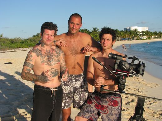 Nigel and the crew at the Shoreline photo shoot, February 2010.