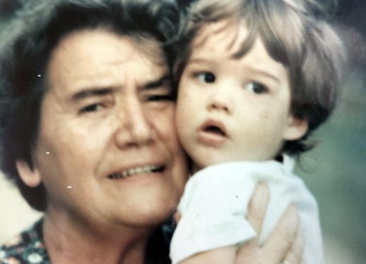 Nonna Maria with my brother Stefano, around 1979.