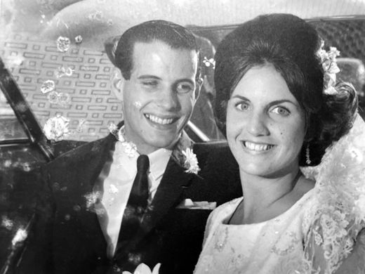 Alan Permuy and Carolyn Carty after their wedding.