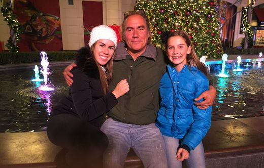 My brother Robin with his daughters, Daniela and Gabriela, 2015.