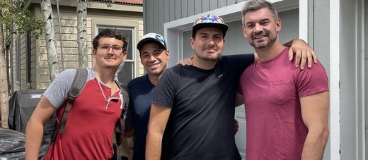 Alessandro, Jimmy, Johnny and Luca Piazzi at Tara and Jimmy’s house on Smuggler Mountain, Aspen, September 2022.