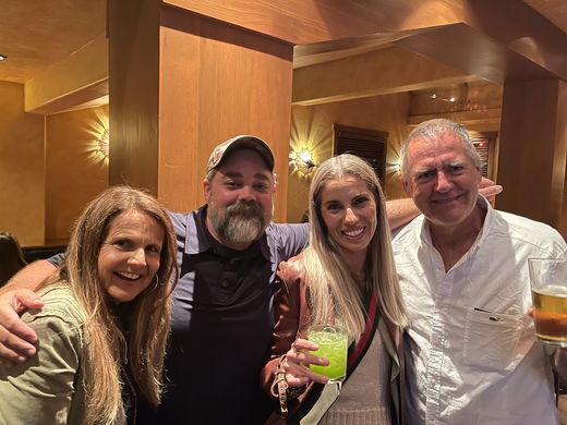 Celebrating Tara’s and my shared birthday with Chantal and my brother Stefano, Aspen, August 2023.