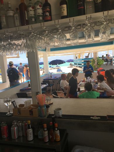 Lunch at Trattoria on 17 March 2020, three days before Anguilla closed the island because of Covid.