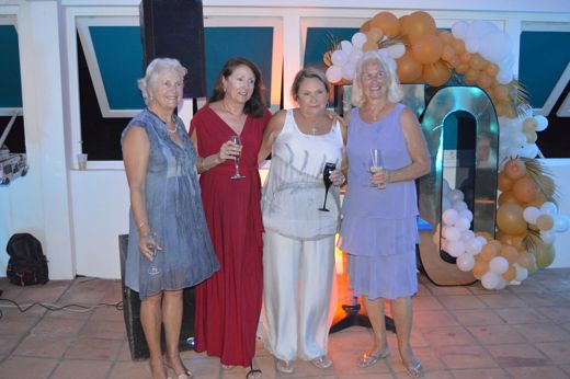 Carolyn, Alison, Jillian and Marjorie at Trattoria, August 2019.