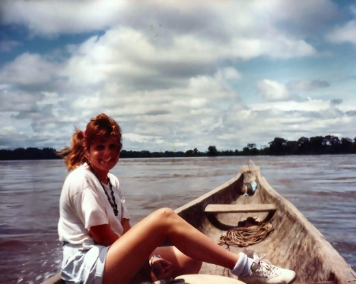 In the bow, on the open river.